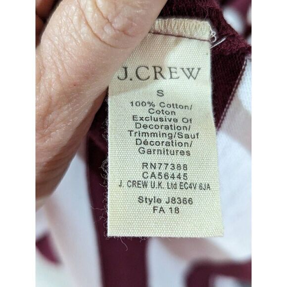 J. Crew Mens Sweatshirt Mercantile 100% Cotton Stripe Red Size Small NWT - Picture 4 of 5